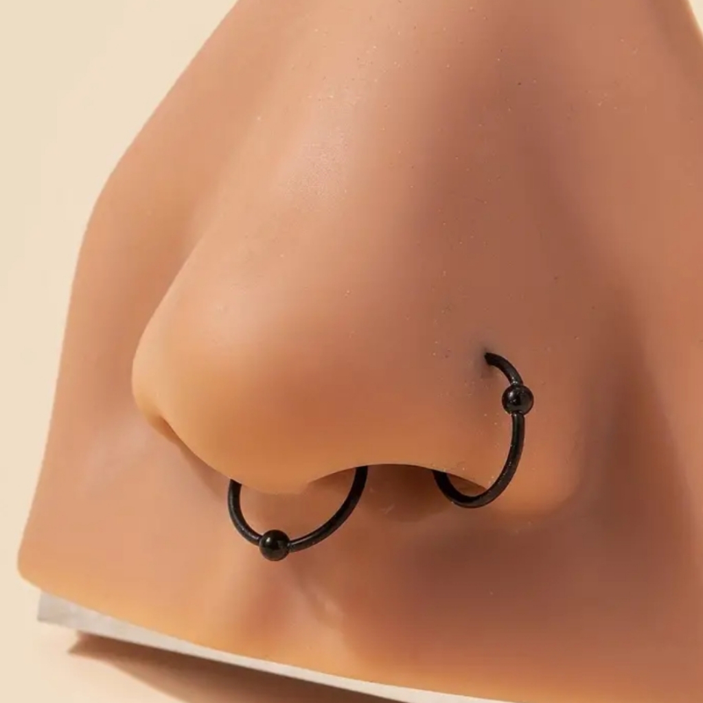 2 Nose Ring Hoops